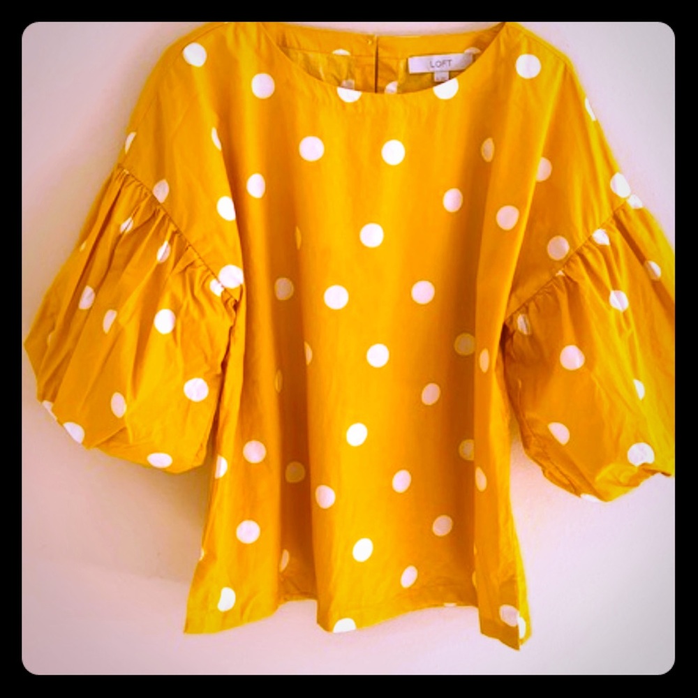 LOFT polka dot blouse